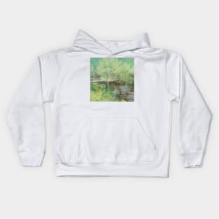 The White Bridge by John Henry Twachtman Kids Hoodie